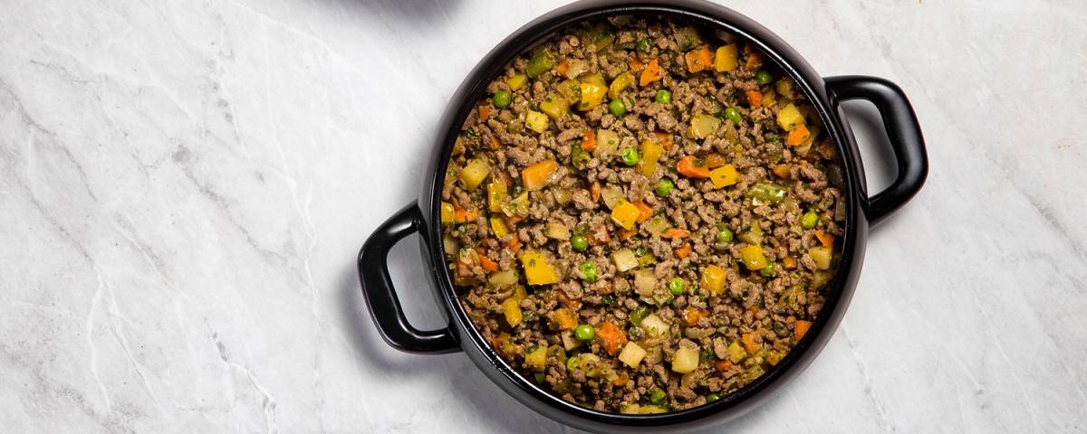 Carne moída com legumes